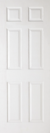 White Moulded Textured 6P